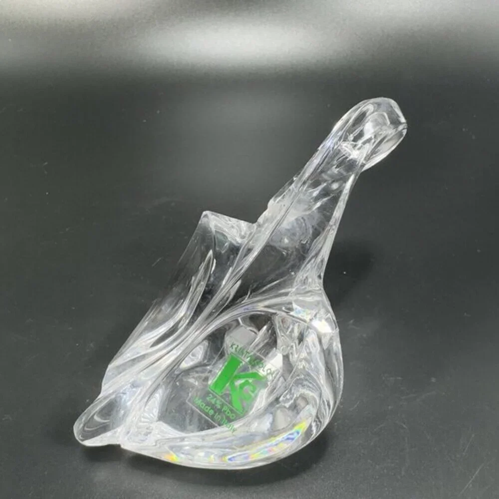 Kristal Color Clear‎ Lead Crystal Glass Made in Italy Swan Duck Bird Paperweight